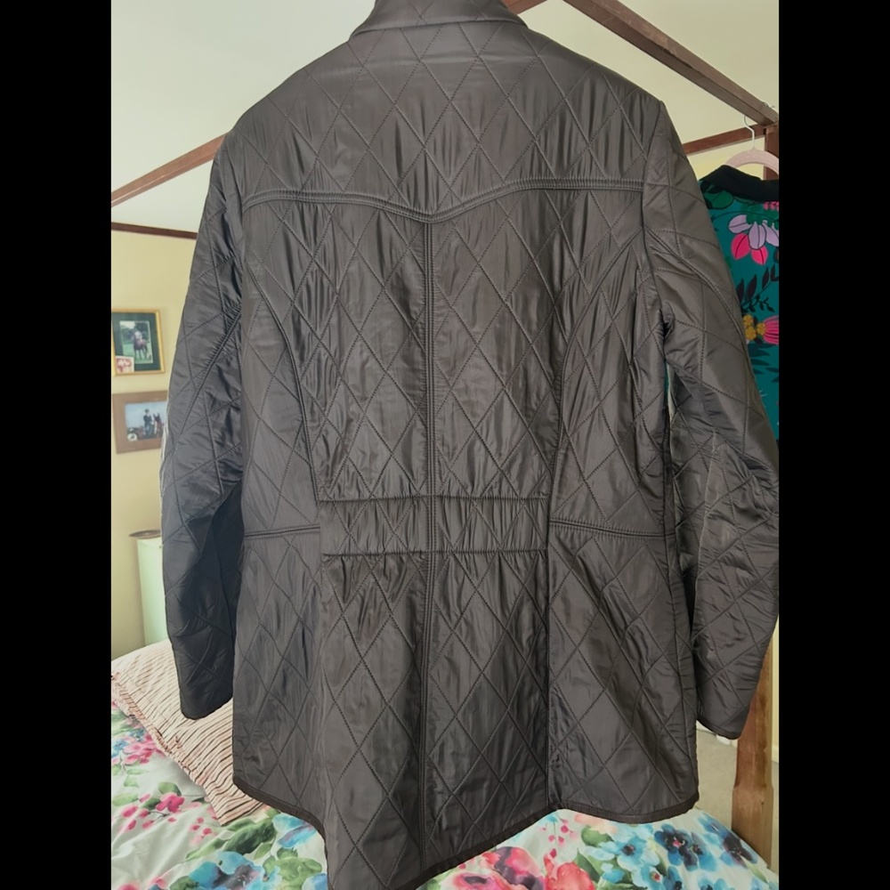 BROWN Barbour Cavalry Quilted polar fleece lined jacket - Picture 3 of 11